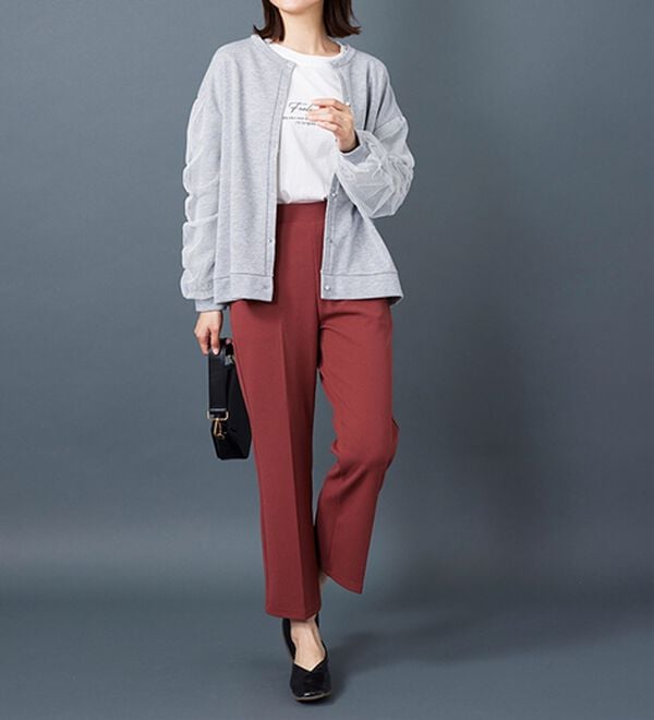 BELLUNA（ベルーナ）の「ラメ調袖チュールデザインカーディガン（その他カーディガン）」｜詳細画像