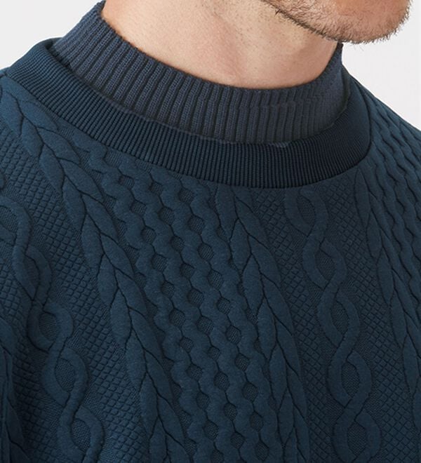 「＜フィラ＞ニット使いフクレジャカードトレーナー（メンズトレーナー）」｜詳細画像