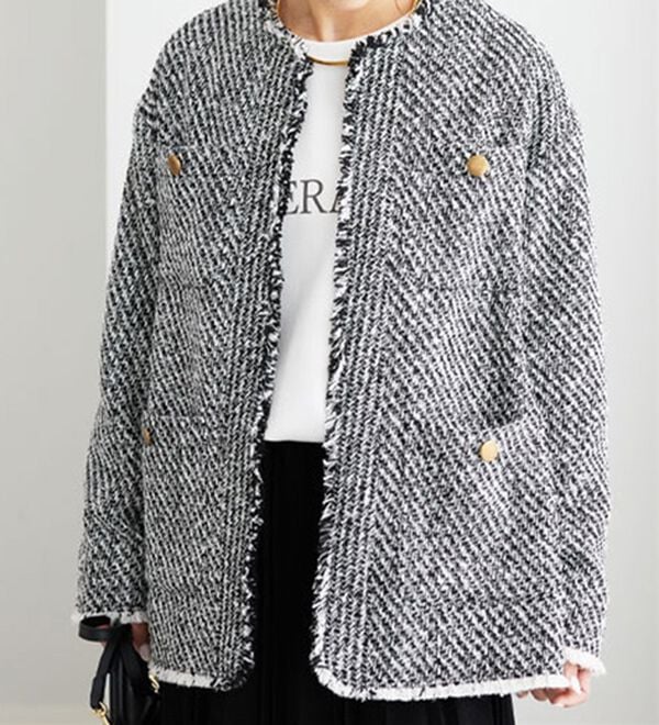 BELLUNA（ベルーナ）の「ツイードノーカラージャケット（ノーカラージャケット）」｜詳細画像