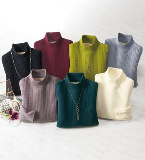 BELLUNA（ベルーナ）の「洗える！裏ベロアあったかセーター（ニット・セーター）」｜詳細画像