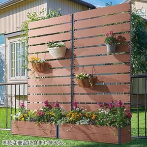 「Ｎｅｗスタイリッシュプランターフェンス（エクステリア・屋外器具）」｜ブラウン