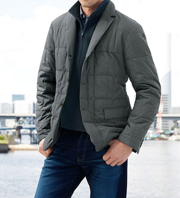 「＜コムルヴァン・オム＞丸八ダウンレイヤードジャケット（メンズダウンジャケット）」｜詳細画像