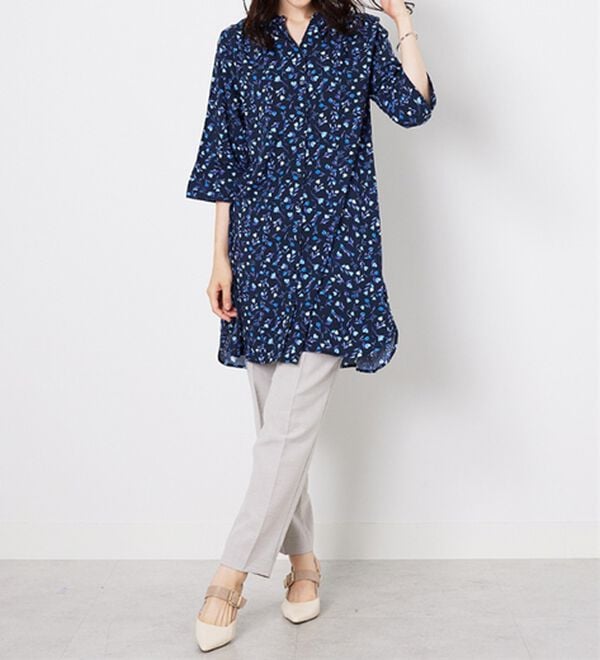 BELLUNA（ベルーナ）の「レーヨン素材袖フレアーワンピース（その他ワンピース）」｜詳細画像