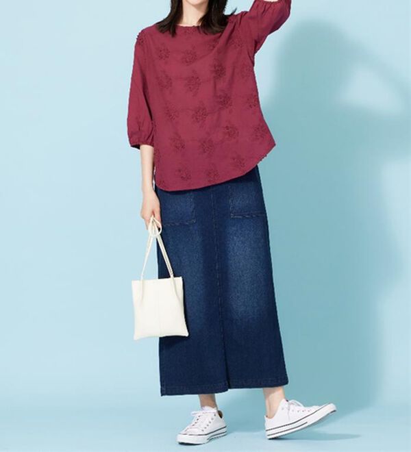 BELLUNA（ベルーナ）の「モチーフレース使いふんわり袖ブラウス（ブラウス）」｜詳細画像