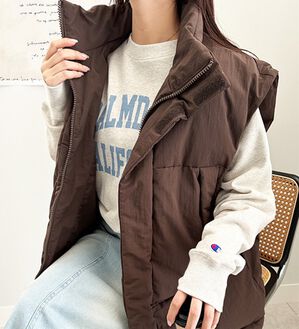 GeeRA（ジーラ）の「スタンドカラーボリューム中綿ベスト（ベスト）」｜詳細画像