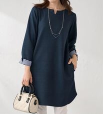 BELLUNA（ベルーナ）の「ボーダージャカード素材ワンピース（その他ワンピース）」