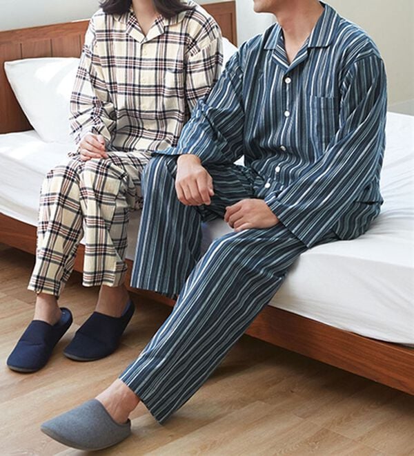 「綿１００％楊柳パジャマ（メンズルームウェア）」｜詳細画像