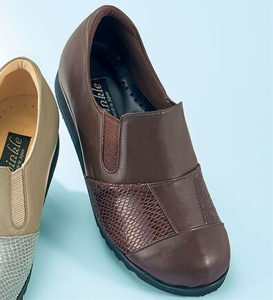 ルフラン（ルフラン）の「ゆったり５Ｅ異素材切替スリッポン（スリッポン）」