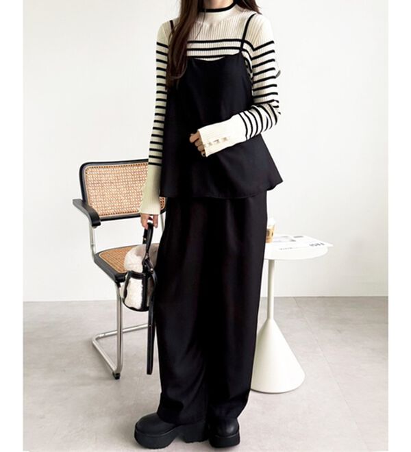 GeeRA（ジーラ）の「セットアップ風キャミソールサロペット（オールインワン）」｜詳細画像