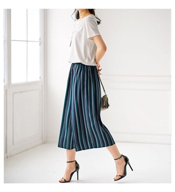 BELLUNA（ベルーナ）の「レーヨンポケット付ガウチョパンツ（ワイドパンツ・ガウチョ）」｜詳細画像