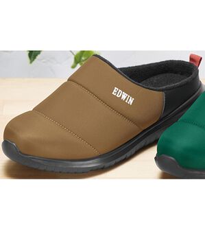 「＜ＥＤＷＩＮ＞あったかクロッグシューズ（メンズスニーカー）」｜カーキ