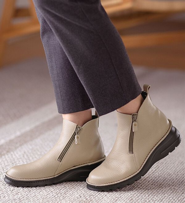 ルフラン（ルフラン）の「＜アビータ＞４Ｅ牛革ダブルファスナーブーツ（ブーツ）」｜詳細画像