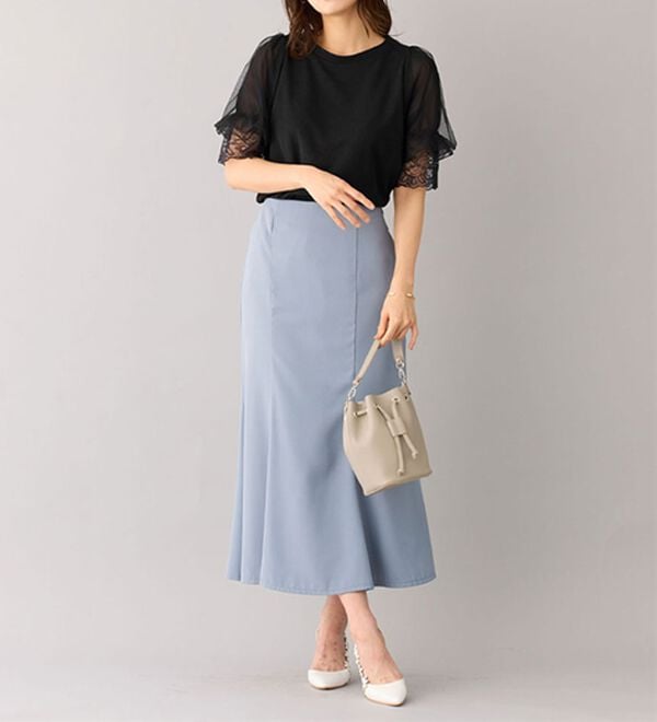 alotta（アロッタ）の「上品袖レース使いプルオーバー（カットソー）」｜詳細画像