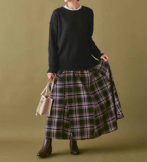 Viola e Viola（ヴィオラ エ ヴィオラ）の「【静電気防止】綿１００％鹿の子編みゆるニット（ニット・セーター）」｜詳細画像