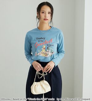 BELLUNA（ベルーナ）の「＜Ｄｉｓｎｅｙ>【プー】発砲プリント長袖Tシャツ（カットソー）」｜スカイブルー
