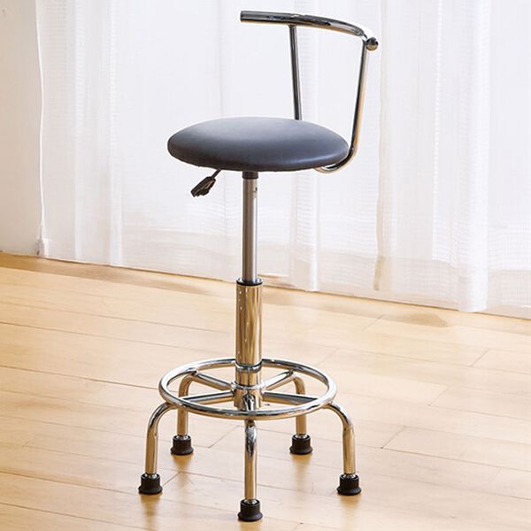 「２ｗａｙらくらく昇降式回転チェア（椅子・チェア・スツール）」｜ブラック