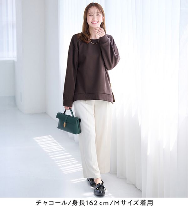 alotta（アロッタ）の「サイドジップあったか裏起毛プルオーバー（トレーナー・スウェット）」｜詳細画像