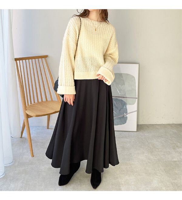 GeeRA（ジーラ）の「ラーベン編モヘアタッチニットトップス（ニット・セーター）」｜詳細画像