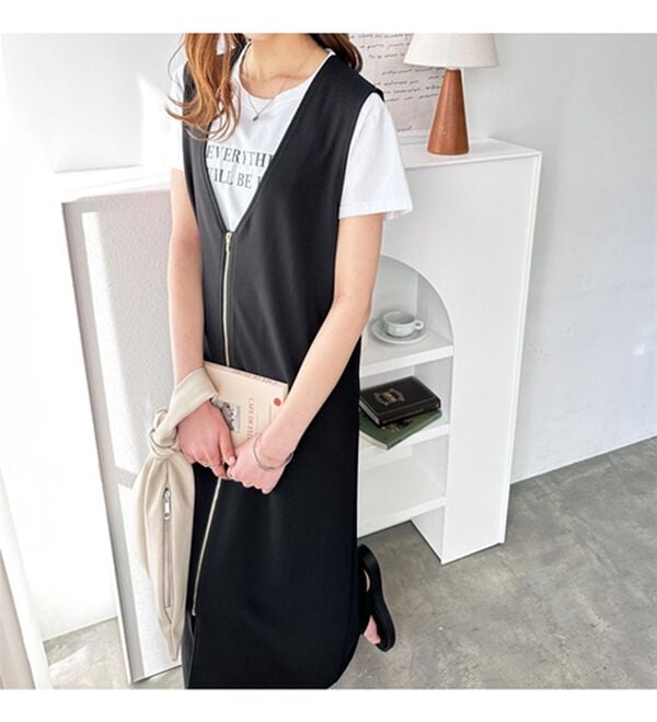 GeeRA（ジーラ）の「３ＷＡＹジップデザインジレワンピース（ジレ）」｜詳細画像