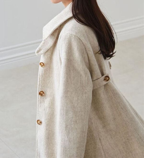 RANAN（ラナン）の「2WAYフレアーステンカラーシャギーコート（ロングコート）」｜詳細画像