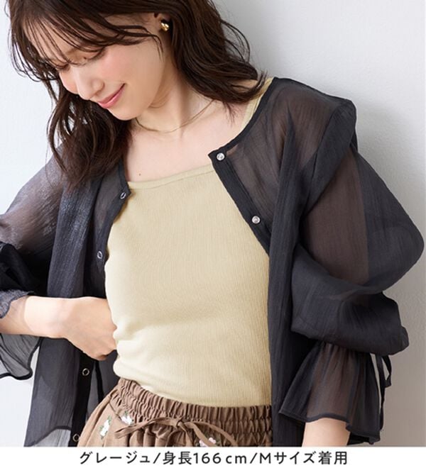 Viola e Viola（ヴィオラ エ ヴィオラ）の「保冷剤ポケット付スクエアタンクトップ（タンクトップ・キャミソール）」｜詳細画像