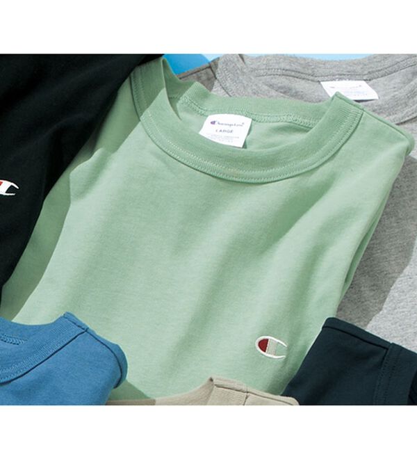 チャンピオン＞綿100％リラックスフィット5分袖Tシャツ 