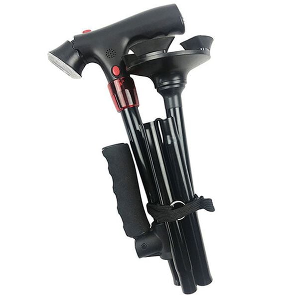 「ＬＥＤライト・ブザー・補助ハンドル付杖（シニア・生活サポート）」｜詳細画像