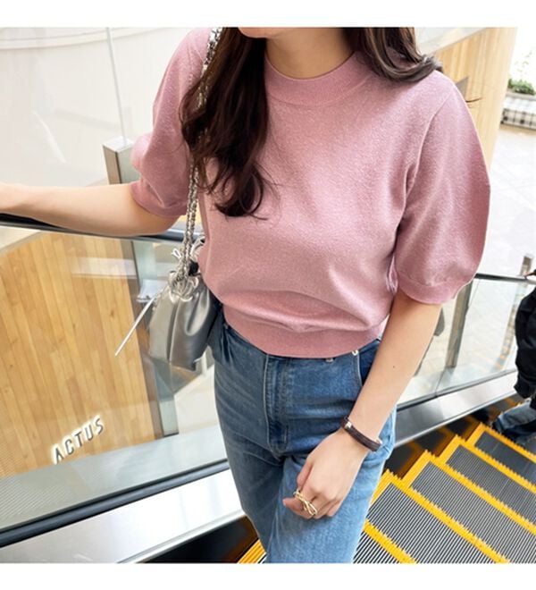 GeeRA（ジーラ）の「ラメパフスリーブニット（ニット・セーター）」｜詳細画像