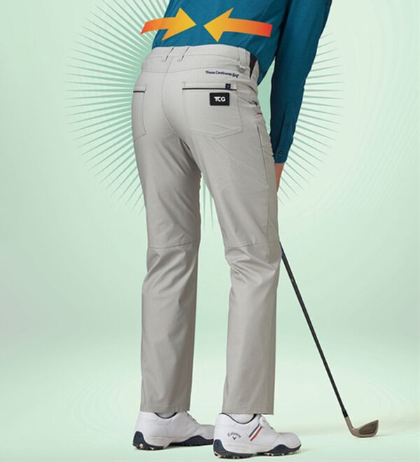 「＜トランスコンチネンツゴルフ＞新すっきり設計ゴルフパンツ（メンズフルレングスパンツ）」｜詳細画像