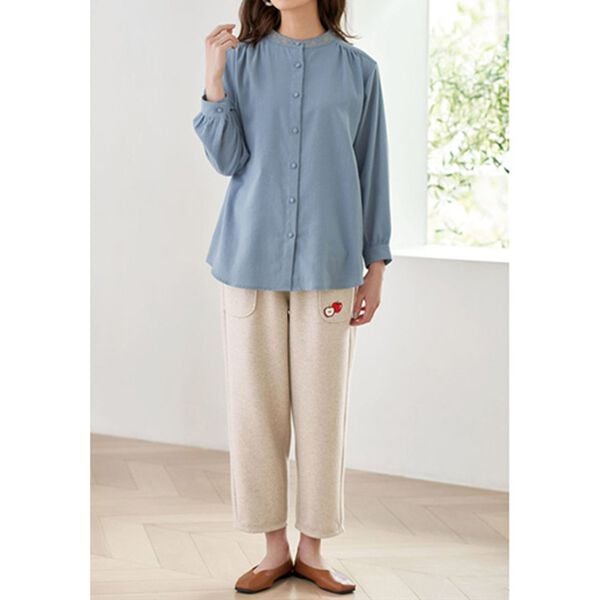 BELLUNA（ベルーナ）の「ポケット刺しゅうゆったりパンツ（フルレングスパンツ）」｜詳細画像