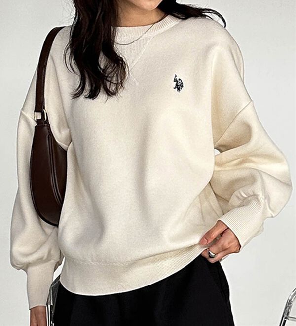 RANAN（ラナン）の「＜U.S.POLO ASSN.＞刺繍スウェットライクニット（ニット・セーター）」｜詳細画像