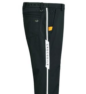 「＜クロコダイル＞防風テック裏フリースアクティブパンツ（メンズフルレングスパンツ）」｜ブラック