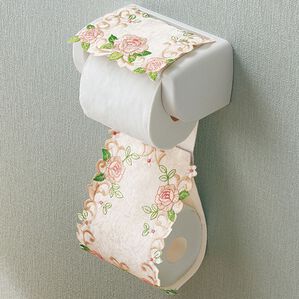「ローズ刺繍ペーパーホルダーカバー（ペーパーホルダー）」｜1