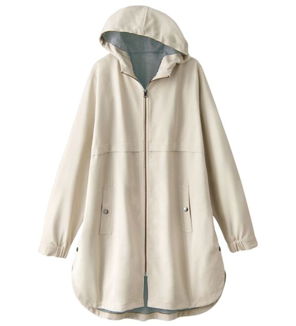 BELLUNA（ベルーナ）の「はっ水加工ボンディング素材ロング丈パーカー（ハーフコート）」｜詳細画像