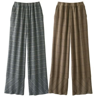 ルフラン（ルフラン）の「【２本組】裾切替ワイドパンツ＜ビオラン＞（ワイドパンツ・ガウチョ）」