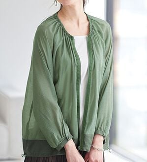 BELLUNA（ベルーナ）の「異素材切替シアー素材ブルゾン（ブルゾン）」｜詳細画像