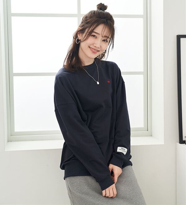 BELLUNA（ベルーナ）の「【ＰＯＬＯ　ＢＣＳ】ミニ裏毛素材ゆるトレーナー（トレーナー・スウェット）」｜詳細画像