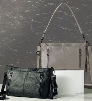 BELLUNA（ベルーナ）の「牛革多ポケット２ＷＡＹ手提げ（ハンドバッグ）」｜詳細画像