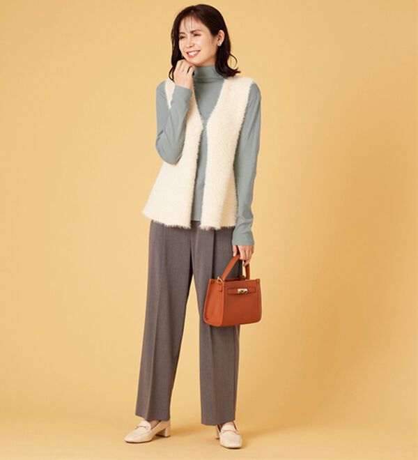 BELLUNA（ベルーナ）の「素肌想いの綿１００％シアープルオーバー（カットソー）」｜詳細画像