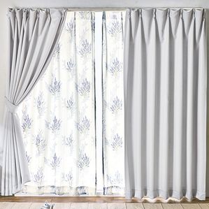 「簡単！素敵にコーディネートカーテンセット「プランタ」（ドレープカーテン）」｜ラベンダー