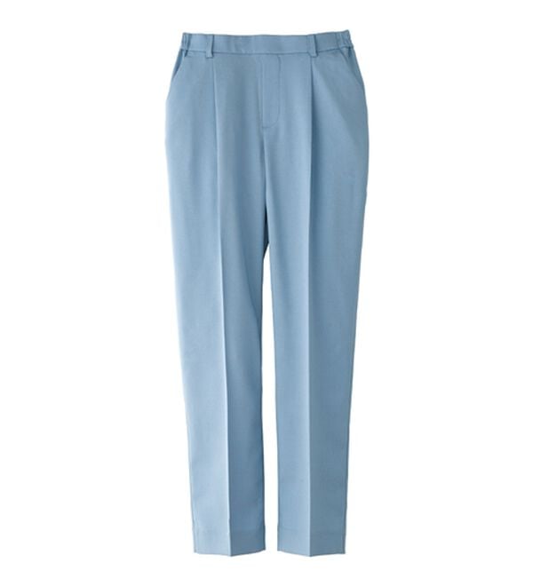 BELLUNA（ベルーナ）の「【選べる2丈】メランジストレッチ素材テーパードパンツ（テーパードパンツ）」｜サックス