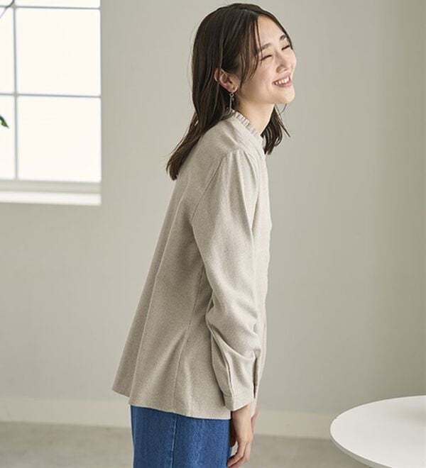 BELLUNA（ベルーナ）の「《ＨｕｇＲｅａｍコットン》フリル衿ブラウス（ブラウス）」｜詳細画像