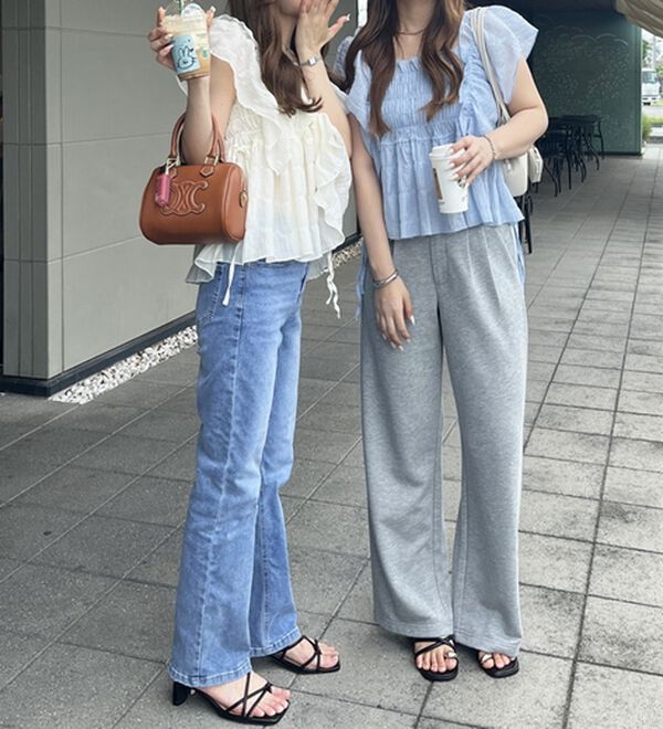 GeeRA（ジーラ）の「フリルシャーリングブラウス（ブラウス）」｜詳細画像