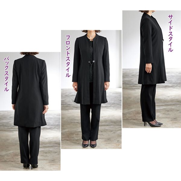 BELLUNA（ベルーナ）の「【４点セット】オールシーズン対応！洗えるストレッチ素材ロングジャケット４点セット（ドレスレット付）（ブラックフォーマル（喪服・礼服））」｜詳細画像