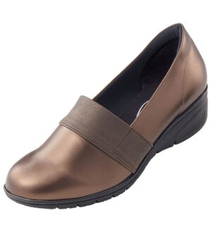 BELLUNA（ベルーナ）の「幅広ストレッチお出かけパンプス（パンプス）」｜ブロンズ系