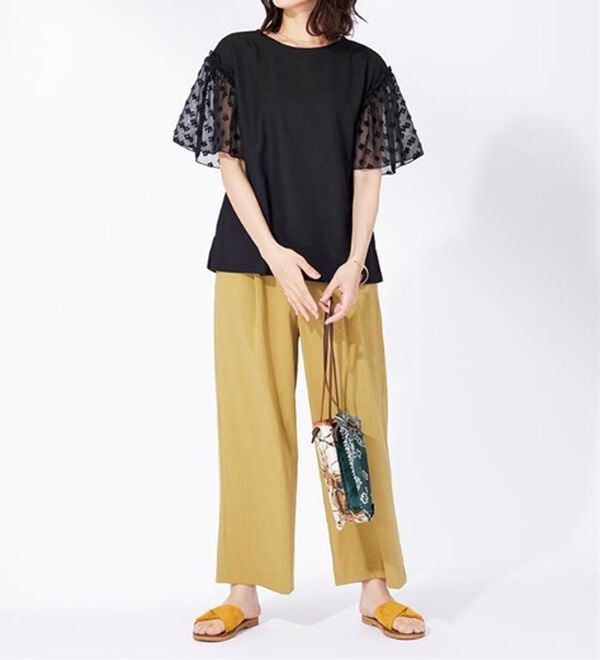 BELLUNA（ベルーナ）の「袖シアードット切替プルオーバー（カットソー）」｜詳細画像