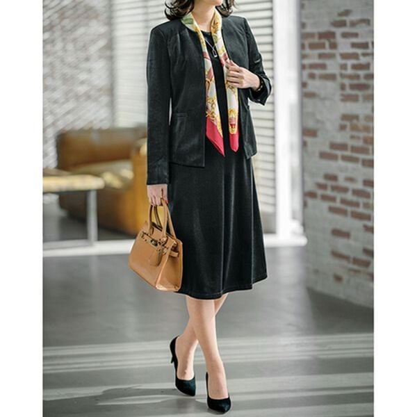 BELLUNA（ベルーナ）の「洗える！ライトベロア素材ワンピース（その他ワンピース）」｜詳細画像