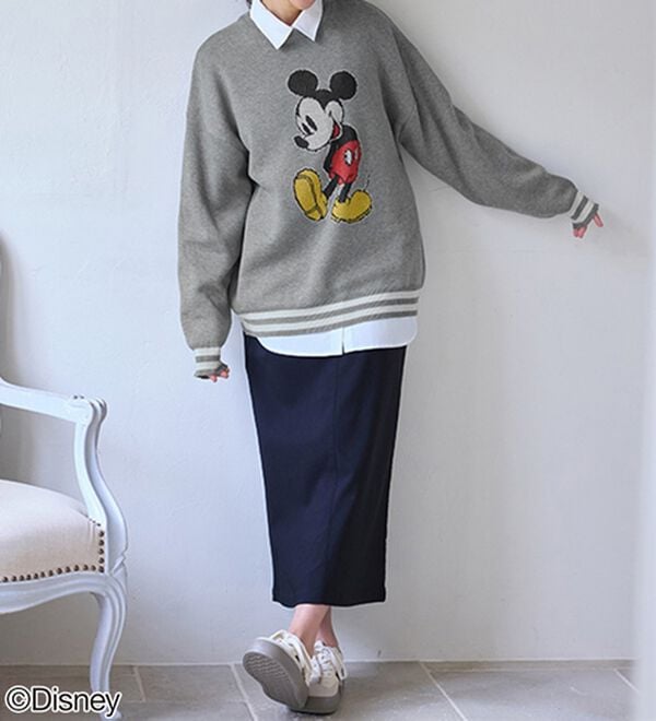BELLUNA（ベルーナ）の「＜Ｄｉｓｎｅｙ＞【ミッキー】ジャカードゆったりセーター（ニット・セーター）」｜詳細画像