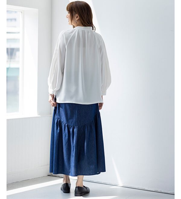 BELLUNA（ベルーナ）の「私を輝かせる！衿リボンゆったりブラウス（ブラウス）」｜詳細画像