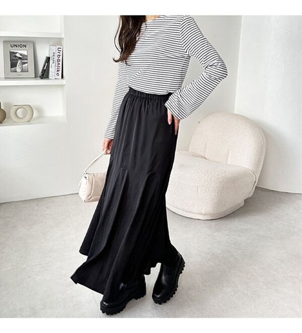 GeeRA（ジーラ）の「切替フレアーロングスカート（ロングスカート）」｜詳細画像